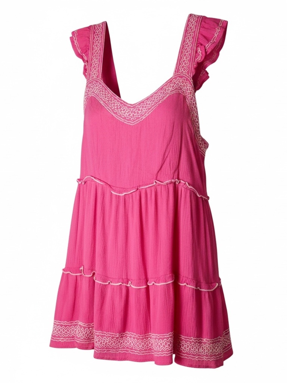 torrid Hot Pink Ruffle Tiered Swim Cover-Up